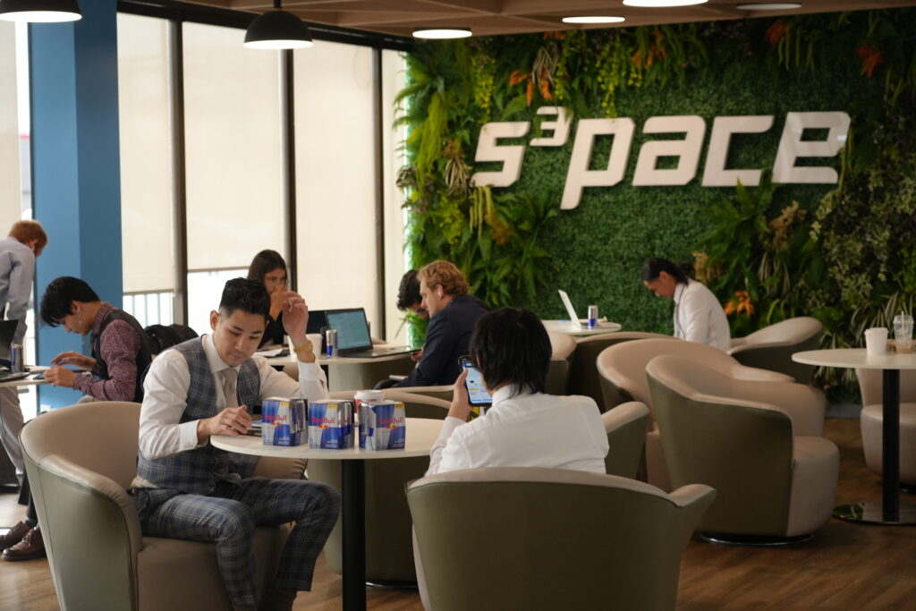 S3PACE café lounge with living green wall